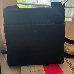 Black Italian leather crossbody/purse